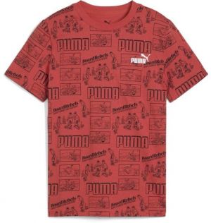 Puma MID90S AOP TEE B Chlapčenské tričko, červená, veľkosť