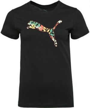 Puma GRAPHICS FLORAL CAT LOO TEE Dámske tričko, čierna, veľkosť