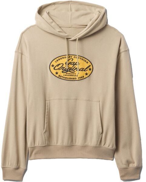 GAP LOGO ORIGINAL Pánska mikina, béžová, veľkosť