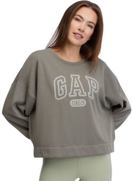 GAP FASHION LOGO Dámska mikina, sivá, veľkosť