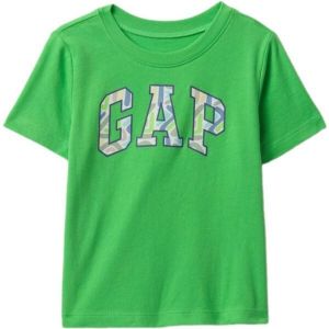 GAP V-FRCH LOGO Chlapčenské tričko, zelená, veľkosť 4Y