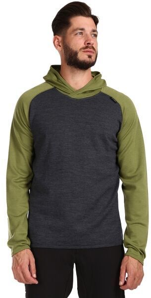 KILPI MOSEO Pánsky vlnený sveter s kapucňou, svetlo zelená, veľkosť