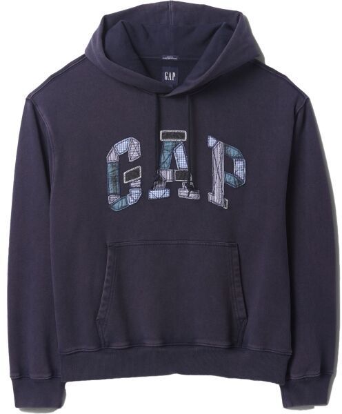 GAP PATCHWORK LOGO Pánska mikina, tmavo modrá, veľkosť