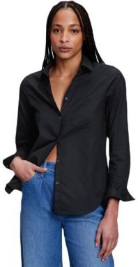 GAP V-LS CLASSIC Dámska košeľa, čierna, veľkosť