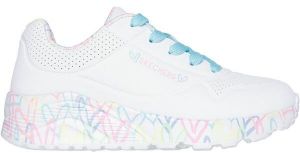 Skechers UNO LITE - LOVELY LUV Detská voľnočasová obuv, biela, veľkosť