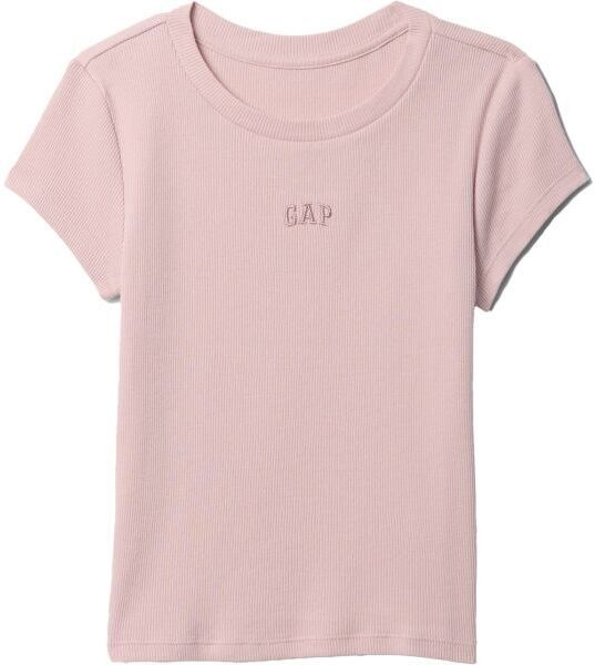 GAP FRENCH RIBBED LOGO Dievčenské tričko, ružová, veľkosť