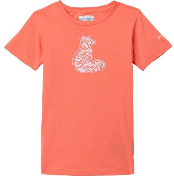 Columbia MISSION LAKE SHORT CRAPHIC SHIRT Dievčenské tričko, lososová, veľkosť