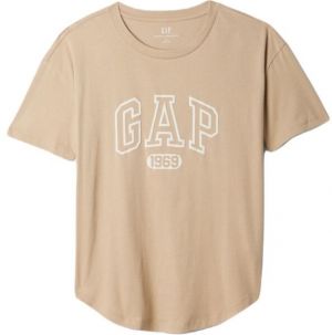 GAP FRCH SS ORGANIC VINTAGE Dámske tričko, béžová, veľkosť