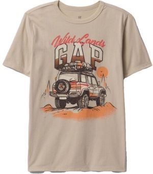 GAP V-FEB Chlapčenské tričko, hnedá, veľkosť