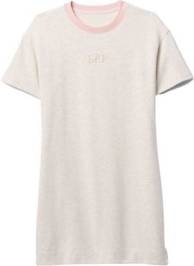 GAP LOGO Dámske tričkové šaty, biela, veľkosť