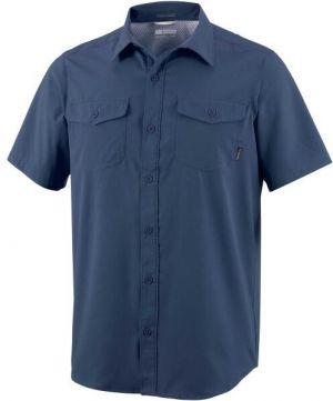 Columbia UNTILIZER™ II SOLID SHORT SLEEVE SHIRT Pánska košeľa, tmavo modrá, veľkosť