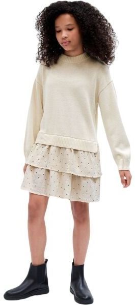 GAP S2W Dievčenské šaty, béžová, veľkosť