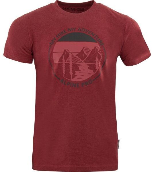 ALPINE PRO BREGAR Pánske tričko, červená, veľkosť