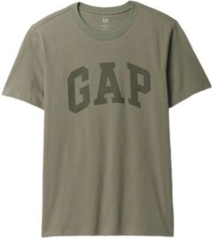 GAP BASIC LOGO Pánske tričko, khaki, veľkosť