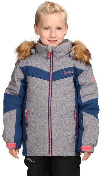 KILPI ALISIA Dievčenská lyžiarska bunda, sivá, veľkosť