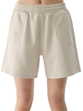 4F SHORTS CAS Pánske teplákové kraťasy, béžová, veľkosť