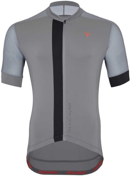 SILVINI CARNIO Pánsky celorozopínací cyklistický dres, sivá, veľkosť