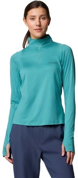 Columbia WEEKEND ASCENT™ HALF ZIP Dámska funkčná mikina, tyrkysová, veľkosť