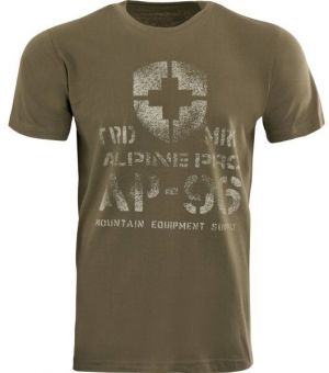 ALPINE PRO MERES Pánske tričko, tmavo zelená, veľkosť