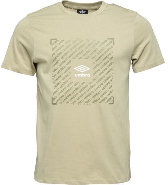 Umbro FTBL BOX GRAPHIC TEE Pánske tričko, béžová, veľkosť