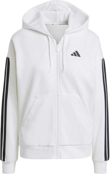 adidas ESSENTIALS 3-STRIPES HOODIE Dámska mikina, biela, veľkosť