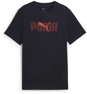 Puma ESSENTIALS LOGO LAB TEE Chlapčenské tričko, tmavo modrá, veľkosť