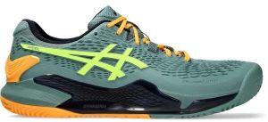 ASICS GEL-RESOLUTION 9 Pánska tenisová obuv, zelená, veľkosť 43.5