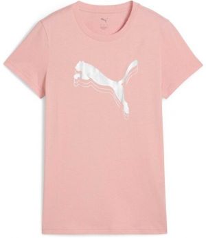 Puma ESSENTIALS METALLIC TEE Dámske tričko, ružová, veľkosť