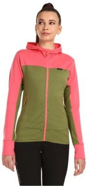 KILPI WOLIE Dámsky vlnený sveter s kapucňou, khaki, veľkosť