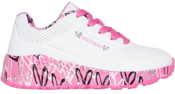 Skechers UNO LITE - LOVELY LUV Detská voľnočasová obuv, biela, veľkosť