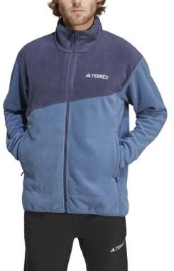 adidas TERREX MULTI FULL-ZIP FLEECE Pánska flísová bunda, modrá, veľkosť