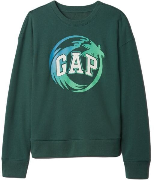 GAP FRAN LOGO Detská mikina, tmavo zelená, veľkosť