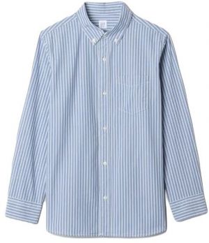 GAP FA24 LS POPLIN Chlapčenská košeľa, svetlomodrá, veľkosť