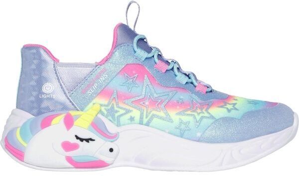 Skechers UNICORN DREAMS - STARRY LITE Dievčenská vychádzková obuv, fialová, veľkosť