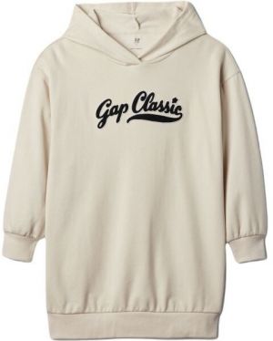 GAP JPN LOGO HOOD Dievčenské šaty, béžová, veľkosť