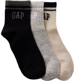 GAP LOGO QTR 3PK Chlapčenské ponožky, mix, veľkosť
