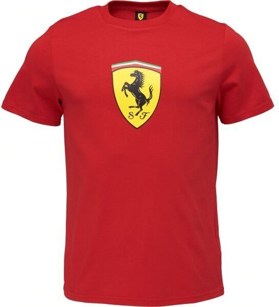 Puma FERRARI RACE COLORED BIG SHIELD TEE Pánske tričko, červená, veľkosť