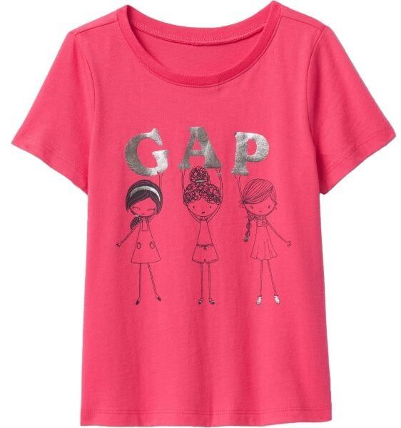 GAP V-FRCH Dievčenské tričko, ružová, veľkosť