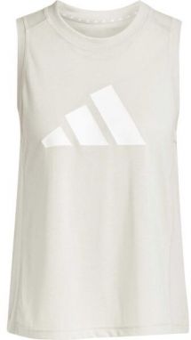 adidas TRAIN ESSENTIALS TRAINING TANK TOP Dámske tielko, béžová, veľkosť