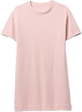 GAP LOGO Dámske tričkové šaty, ružová, veľkosť