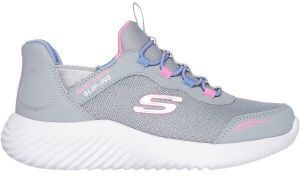 Skechers BOUNDER - SIMPLE CUTE Dievčenská vychádzková obuv, sivá, veľkosť
