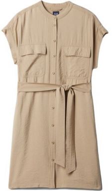 GAP UTILITY MINI Dámske šaty, béžová, veľkosť
