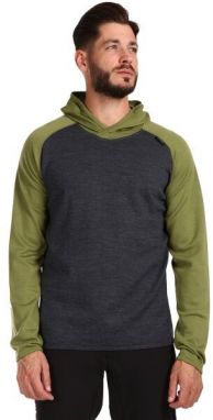 KILPI MOSEO Pánsky vlnený sveter s kapucňou, svetlo zelená, veľkosť