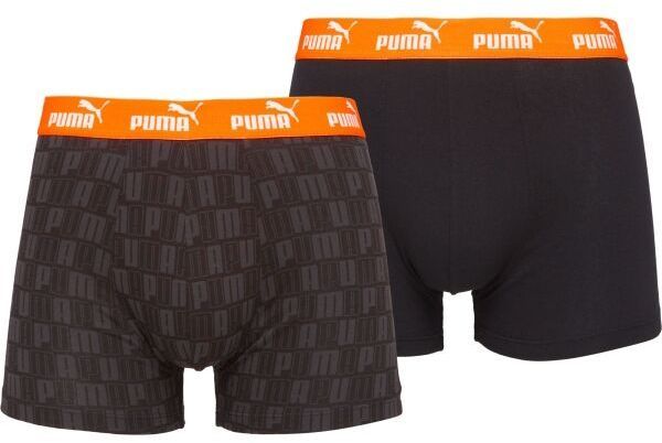 Puma MEN CAT LOGO PRINT BOXER 2P Pánske boxerky, čierna, veľkosť