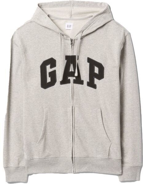 GAP V-FRCH HERITAGE LOGO Pánska mikina, sivá, veľkosť