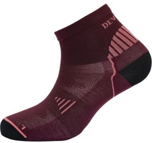 Devold RUNNING MERINO ANKLE SOCK Športové vlnené ponožky, vínová, veľkosť