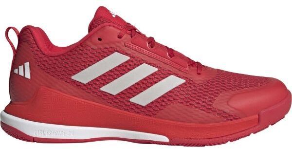 adidas NOVAFLIGHT 2 M Pánska halová obuv, červená, veľkosť 46 2/3