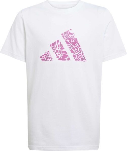 adidas ANIMAL TEE Dievčenské tričko, biela, veľkosť
