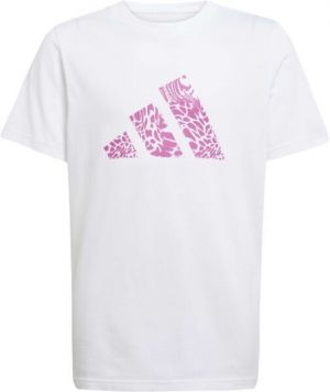 adidas ANIMAL TEE Dievčenské tričko, biela, veľkosť
