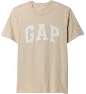 GAP BASIC LOGO Pánske tričko, béžová, veľkosť